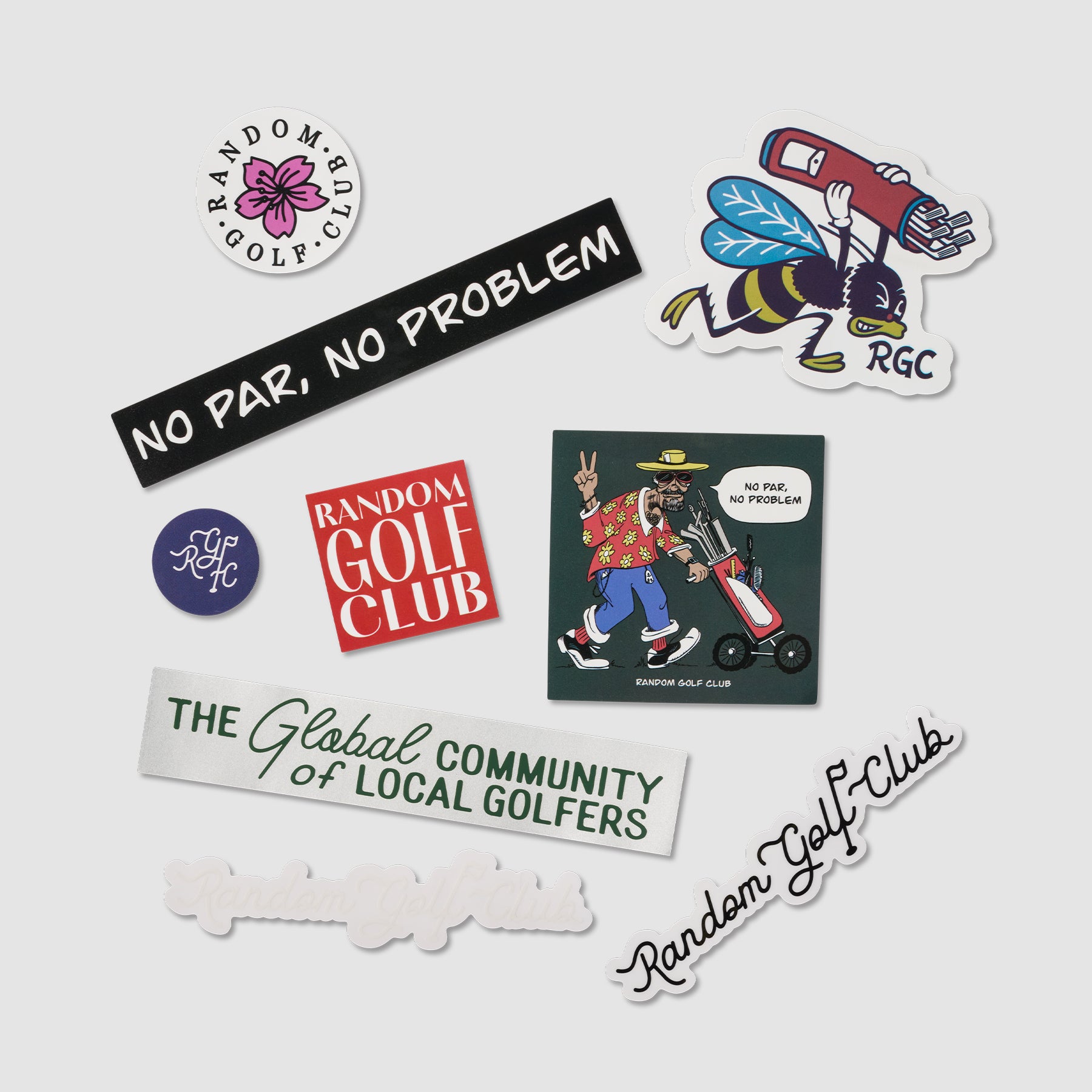 Random Golf Club Sticker Pack